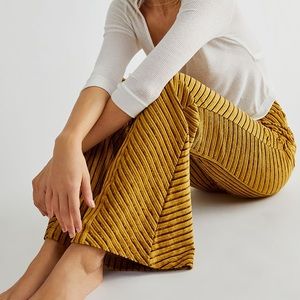 Free People Slim Pull-On Velvet Flare Pants